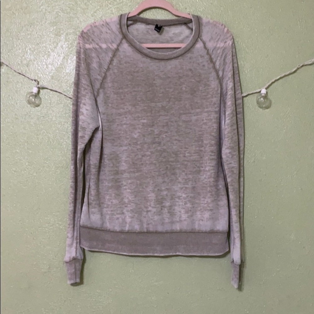 Olive green long sleeve crew neck